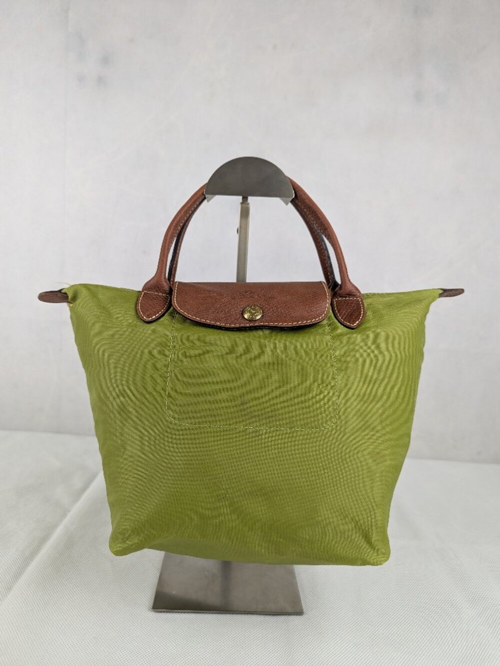 Longchamp Le Pliage Nylon Leather - Tote Hand Bag Green - Ready To Ship Fast